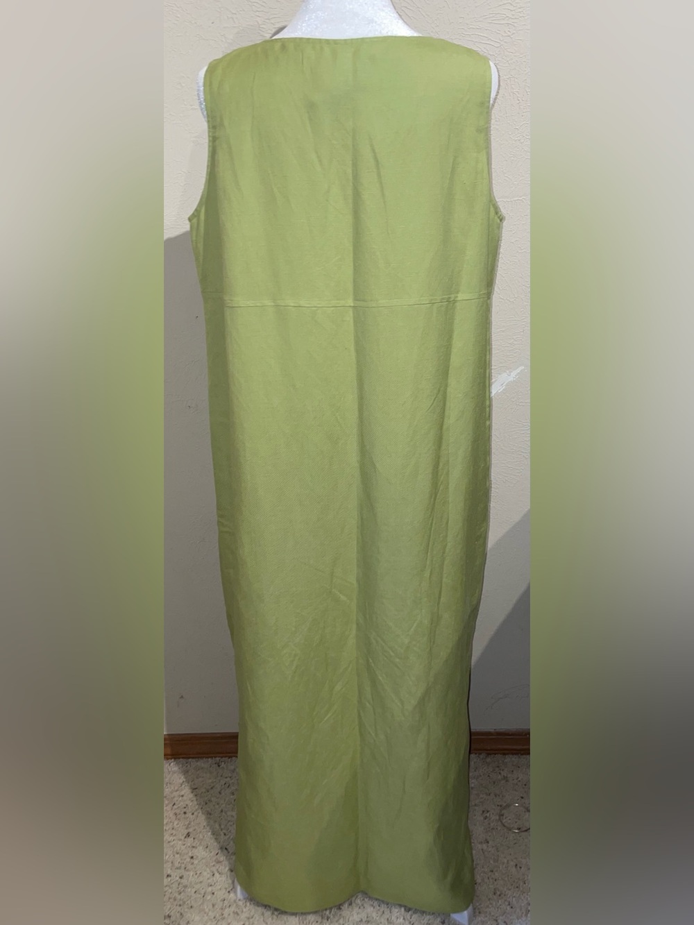Positive Attitude Women’s Size 12P Green Linen Blend Dress Set Blazer Maxi 2Pc - Picture 9 of 12